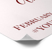 Rose Wasserfarbe Tee Brautparty Begrüßungszeichen Poster (Ecke)