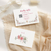 Rose Wasserfarbe und Christliche Hochzeit RSVP Karte