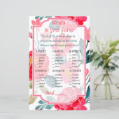 Rose Wasserfarbe Was ist in deinem Geldbeutel? (Stehend Vorderseite)