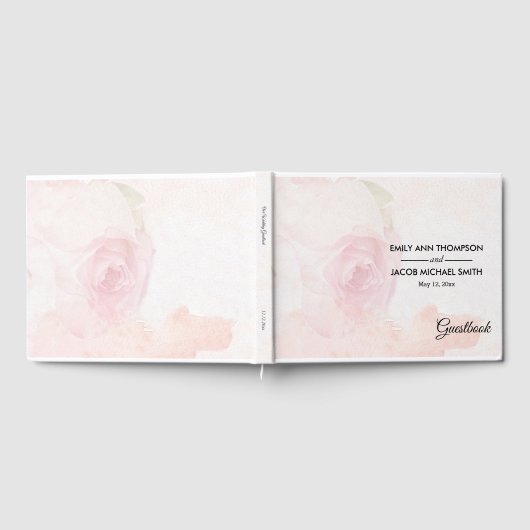 Rose Wasserfarbe | Wedding Guest Book Gästebuch (Voll)