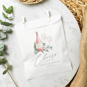 Rose Wasserfarbe Wein Botanische Feiern zur Liebe Geschenktütchen