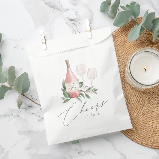 Rose Wasserfarbe Wein Botanische Feiern zur Liebe Geschenktütchen