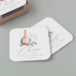 Rose Wasserfarbe Wein Botanische Feiern zur Liebe Rechteckiger Pappuntersetzer<br><div class="desc">Die eleganten Untersetzer der Weinprobe eignen sich ideal für Brautpartys, Verlobungsfeiern oder Proben, die in einem Weinkeller, einem Verkostungsraum oder einem Weingarten veranstaltet werden. Das Design besticht durch eine Flasche Rose und zwei Gläser, die mit grünen Aquarellfarben-Eukalyptus-Blätter und Blattwerk geschmückt sind. In der Schriftzeichen-Schrift erscheint "Liebe bejubeln". Für eine abschließende...</div>