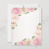 Rose Wasserfarben Bläserndusche laden ein (Rückseite)