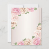 Rose Wasserfarben Brautparty laden ein (Rückseite)