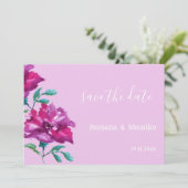 Rose Wasserfarben Handgemalt Save The Date (Stehend Vorderseite)