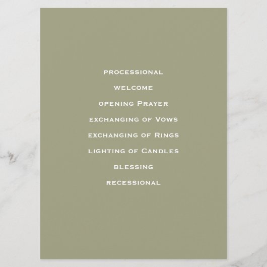 Rose Wasserfarben Rose - Festprogramm Programm (Rückseite)