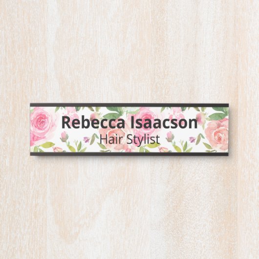 Rose Wasserfarben Schilder (Vorderseite )