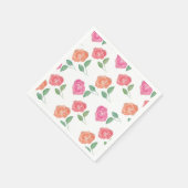 Rose Wasserfarben Serviette (Ecke)