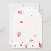 Rose Wasserfarbener Christlicher Hochzeitsplatz Einladung (Rückseite)