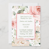 Rose Wasserfarbenfrohe Hochzeit Einladung (Vorderseite)