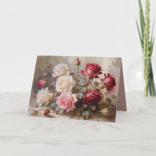 Rose Wasserfarbenleere individuell einstellbar Karte