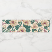 Rose Wasserflaschenetikett (Einzelnes Label)