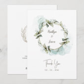 Rose Watercolor Dankeskarte (Vorne/Hinten)