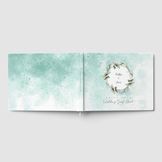 Rose Watercolor Gästebuch (Voll)