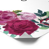 Rose Watercolor Gästebuch-Kalligrafie Poster (Ecke)