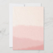 Rose Watercolor Gold Glitzer Menü Hochzeit Einladung (Rückseite)