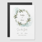 Rose Watercolor Magneteinladung (Vorne/Hinten)