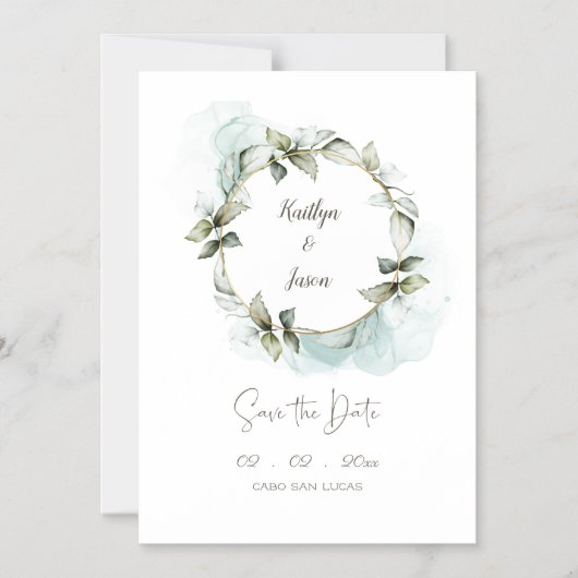 Rose Watercolor Magneteinladung (Vorderseite)