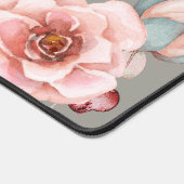 Rose Watercolor Personalisiert | Sage Green Schreibtischunterlage (Ecke)