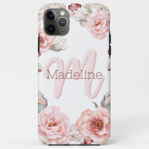 Rose Watercolor Personalisiert Weiß Case-Mate iPhone Hülle