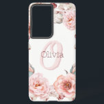Rose Watercolor Personalisiert | Weiß Samsung Galaxy Hülle<br><div class="desc">Laden Sie Ihr elektronisches Gerät mit einem femininen Design Watercolor Rose Wreath Personalisiert Samsung Galaxy Case. Im Case Design finden Sie einen botanischen Kranz,  der mit Aquarellfarben-Rose geschmückt ist und in einem eleganten Skript personalisiert wird. Ideal für diejenigen,  die ein Blumenmotiv mit Aquarellfarben-Blume im Sommer Liebe.</div>
