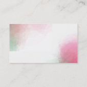 Rose Watercolor Visitenkarten Visitenkarte (Rückseite)