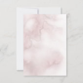 Rose Watercolor Wash Grey Willow Branch RSVP Karte (Rückseite)