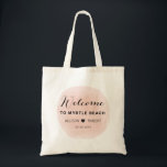Rose Watercolor Wedding Welcome Bag, Tragetasche<br><div class="desc">Modern. Minimal. Diese Kollektion verwendet eine Gartenpalette aus Salbei,  Traube und Rose,  um eine schöne Präsentation für Ihren besonderen Tag zu schaffen.</div>