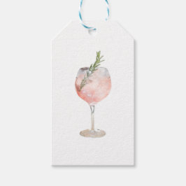 Rose Watercolor Weinkultur und Erde Geschenkanhänger