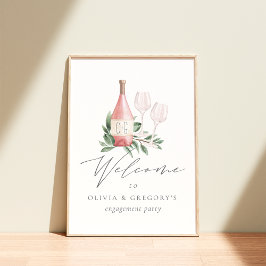 Rose Watercolor Weinroute Mendrisiotto Poster
