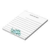 Rose watercolour Mom Personalized Name Notizblock (Rotiert)