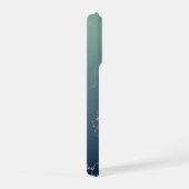 Rose Web Gradient Blue iPhone Hülle (Rechte Seite)