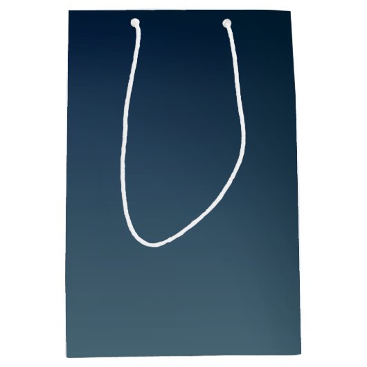 Rose Web on Gradient Blue Gift Bag Mittlere Geschenktüte (Vorderseite)