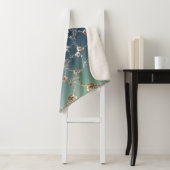 Rose Web on Gradient Blue Sherpa Blanket Sherpadecke (Beispiel)