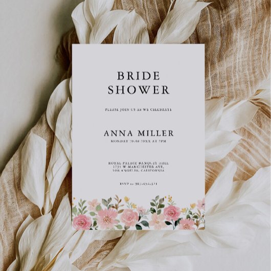 Rose Wedding Bridal Dusche Einladung