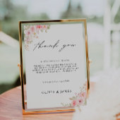 Rose Wedding danke Ihnen Unterschrift Template, Einladung
