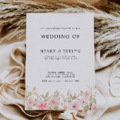 Rose Wedding Einladungen Vorlage