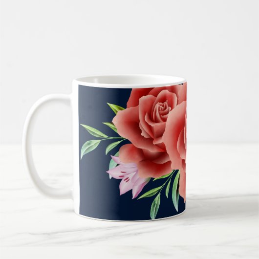 Rose Wedding Large Kaffeetasse (Links)