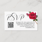Rose Wedding RSVP QR Code Enclosure Card Begleitkarte (Vorderseite)