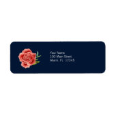 Rose Wedding Rücksendeadresse (Vorne)