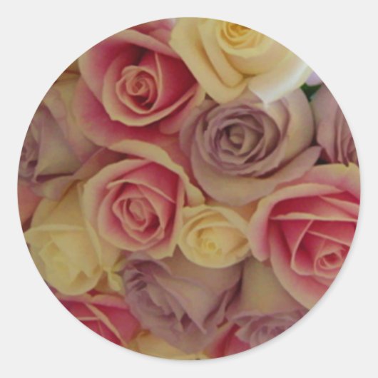 Rose Wedding Umschlag Aufkleber Sticker (Vorderseite)