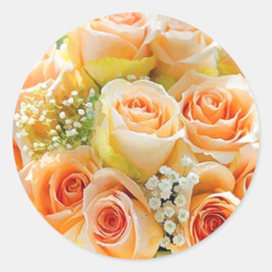 Rose Wedding Umschlag Aufkleber Stickers (Vorderseite)