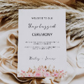 Rose Wedding Unplugged Ceremony Sign, Einladung