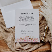 Rose Wedding Vielen Dank Napkin Note Menu Menükarte