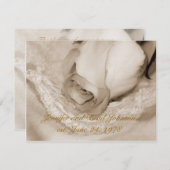 Rose Wedding Vow Renewal Einladung (Vorne/Hinten)