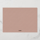 Rose Weihnachten Foto Folien Feiertagskarte (Rückseite)