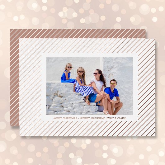 Rose Weihnachten Foto Folien Feiertagskarte