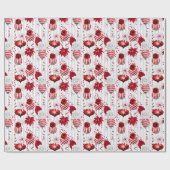 Rose Weihnachten Weihnachten Geschenkpapier (Flach)