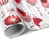 Rose Weihnachten Weihnachten Geschenkpapier (Rolleneckpunkt)